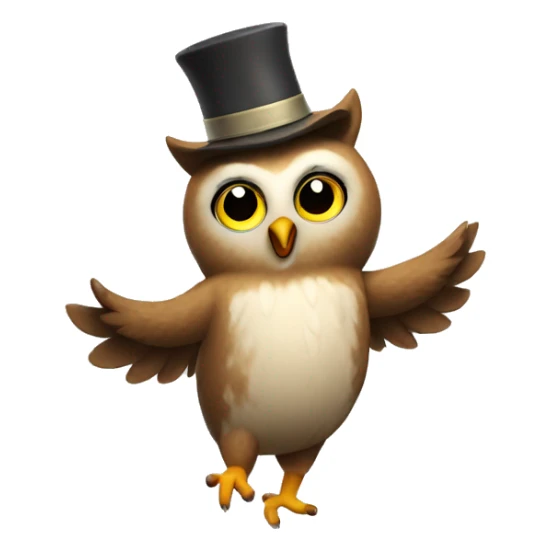 Owl wishing happy birthday and dancing sticker