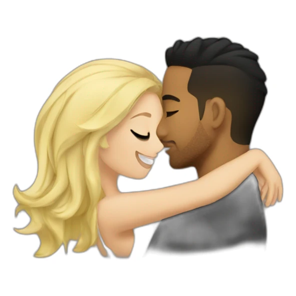 Romeo santos and blond girl green eyes hugging sticker