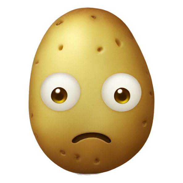 potato without eyes and mouth sticker