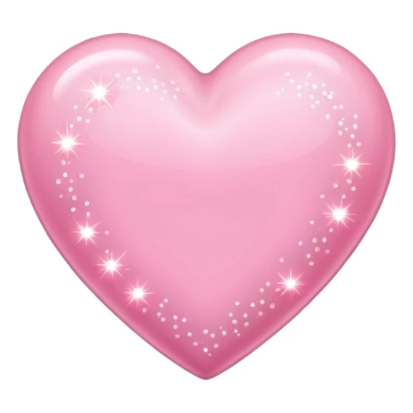Baby pink heart with sparks sticker