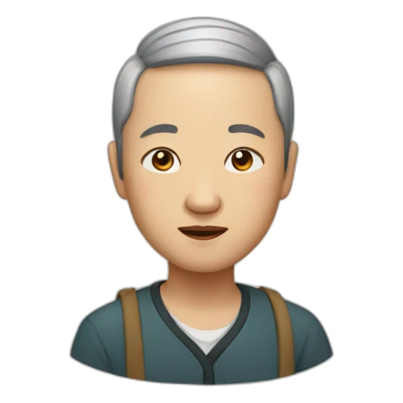 Portrait of a Chinese resident sticker