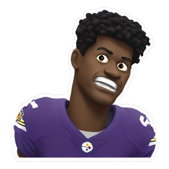 Lamar Jackson beating Steelers  sticker