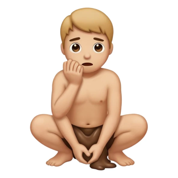 struggling to hold in poop sticker
