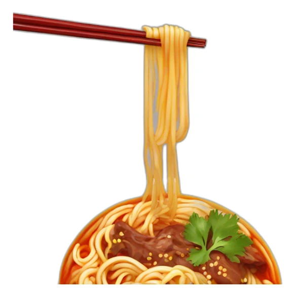 Lanzhou beef noodle with spicy oil sticker