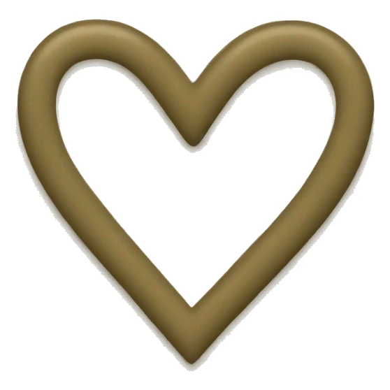 Khaki heart sticker