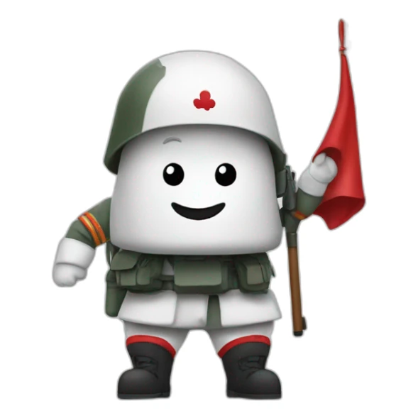 Bonhomme qui fais un Salut militaire sticker