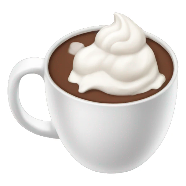 A hot chocolate with some white cream on top sticker