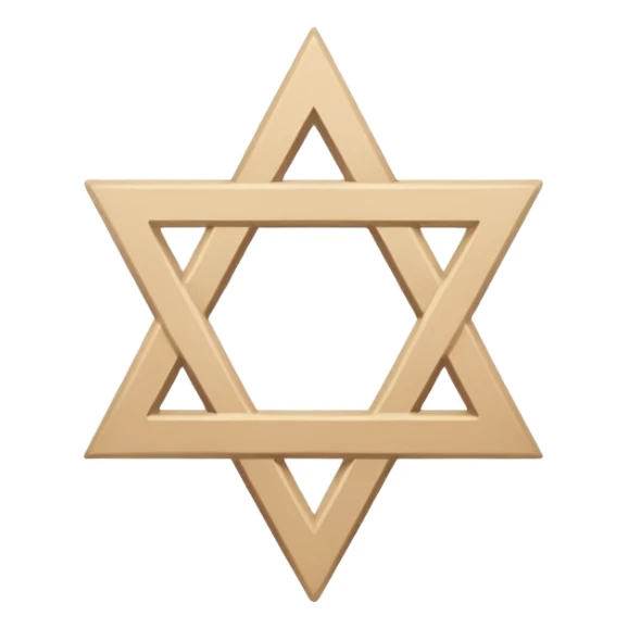 Pale beige Star of David sticker