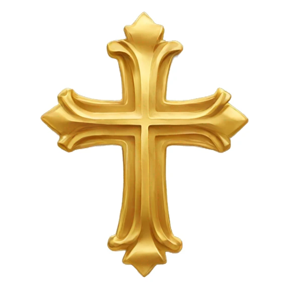 gold cross sticker