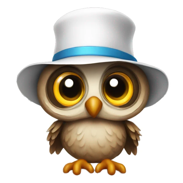 owl who tell a story with doctor hat sticker