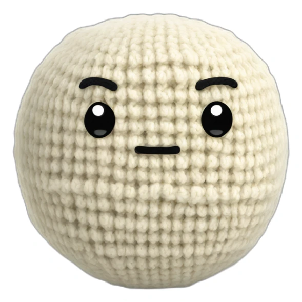 ball of knitted tofu sticker