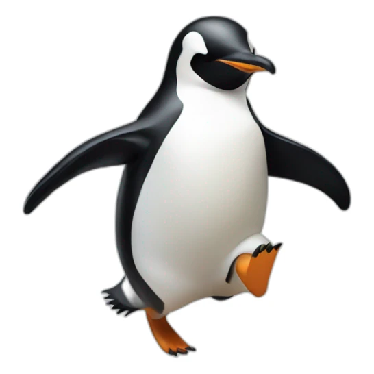 Penguin running  sticker
