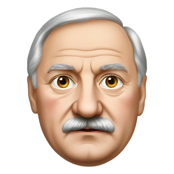 photorealistic Belarus president serious Lukashenko sticker
