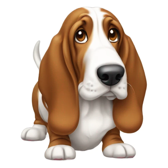 Basset hound mixed with a goose  sticker