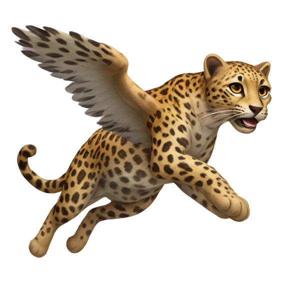 flying leopard  sticker