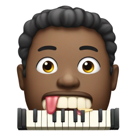 Guy with fat piano in his mouth sticker