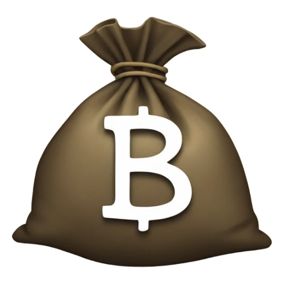 Money bag dollar sign letter b sticker