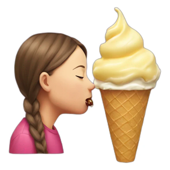 Greta thunberg kiss an ice cream sticker