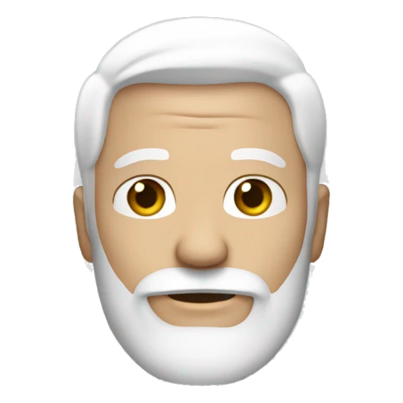 guy-with-white-hair and white beard with hazel eyes sticker