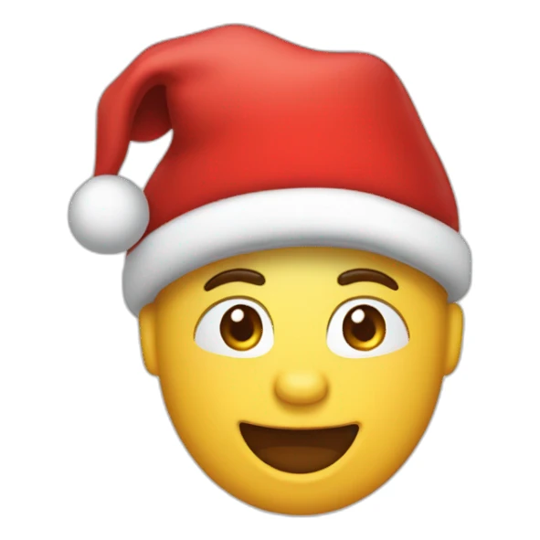 cHAT QQUI TIRE LA LANGUE EN PORTANT UN BONNET DE NOEL sticker