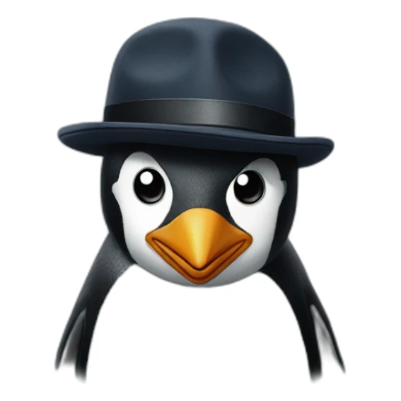Penguin with tom shelby's flat cap from peaky blinders sticker