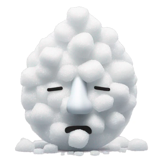 Nose sniffing pile of sugar sticker