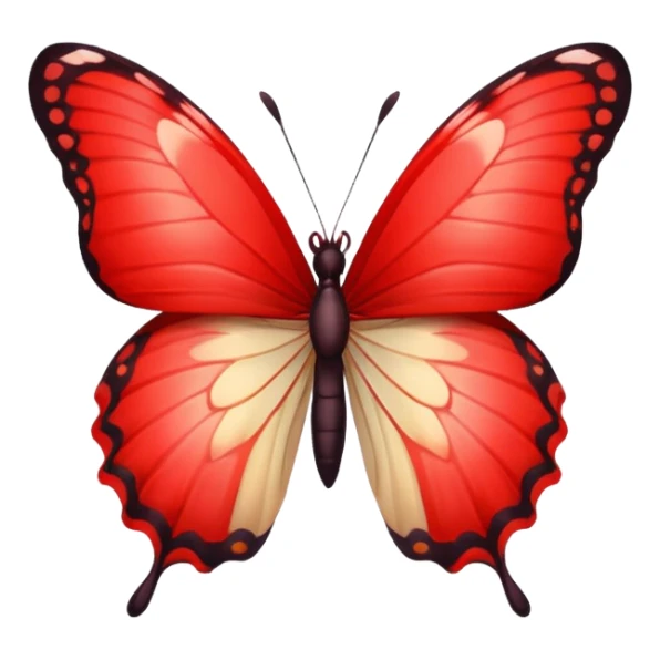 Está bien, pero un rojo un pelín más claro. Y LA MARIPOSA???? sticker