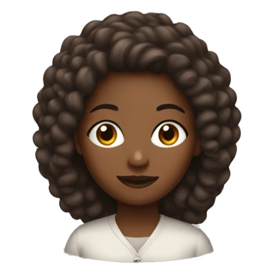 black girl emoji with brown readlocks   sticker