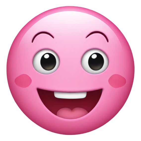 pink smiley face with heart eyes sticker