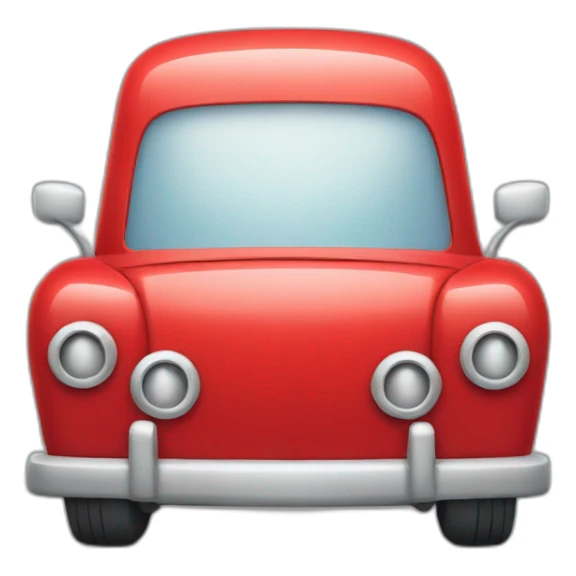 red smiling car sticker