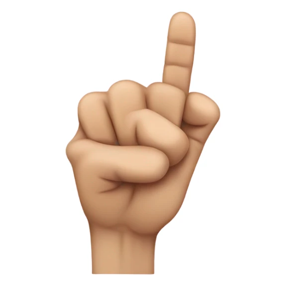 a fist facing up with index and pinky fingers facing up sticker