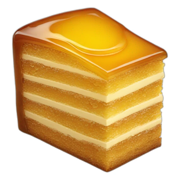 Piece of honey cake with 5 layers  sticker