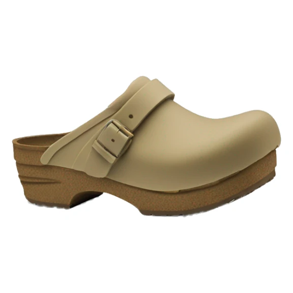 Broken stock Boston clog khaki beige color sticker