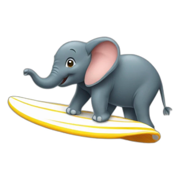 Un éléphant qui surf sur le dos d une souris sticker