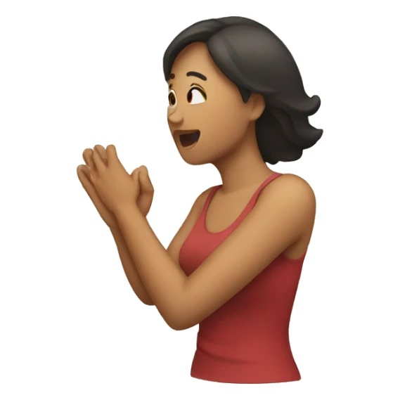 Woman hitting her chest with her hand sticker