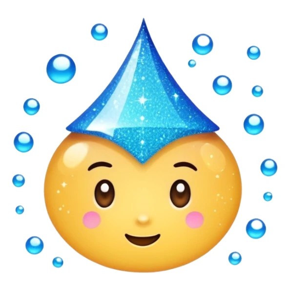  sparkling shiny glitter, with bright sparkles and shimmering particles, simple cute cartoon style sticker