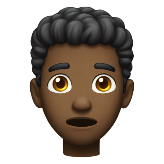 Black dude holding his head in disbelief sticker