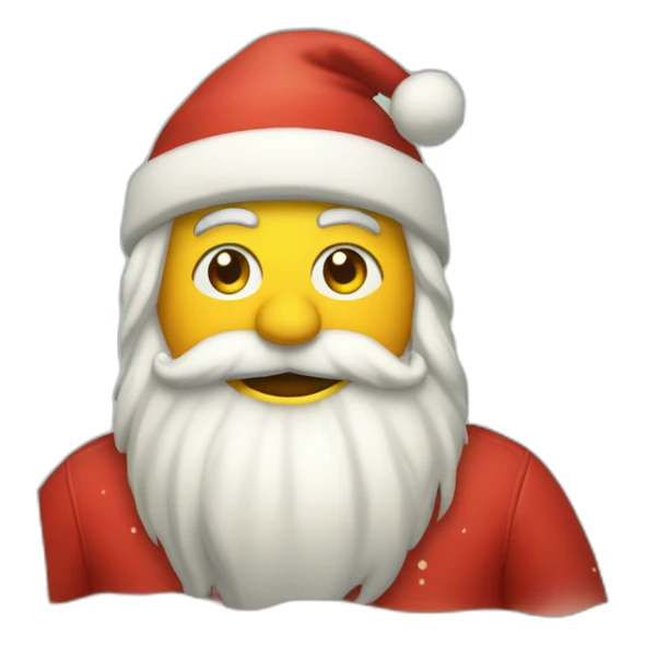 Pere noël en ski sticker