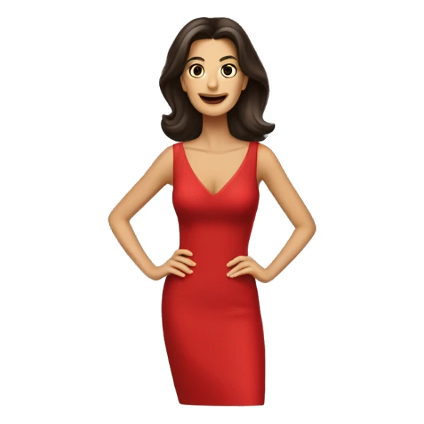 Teri Hatcher in red dress sticker