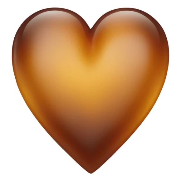 Amber color heart sticker