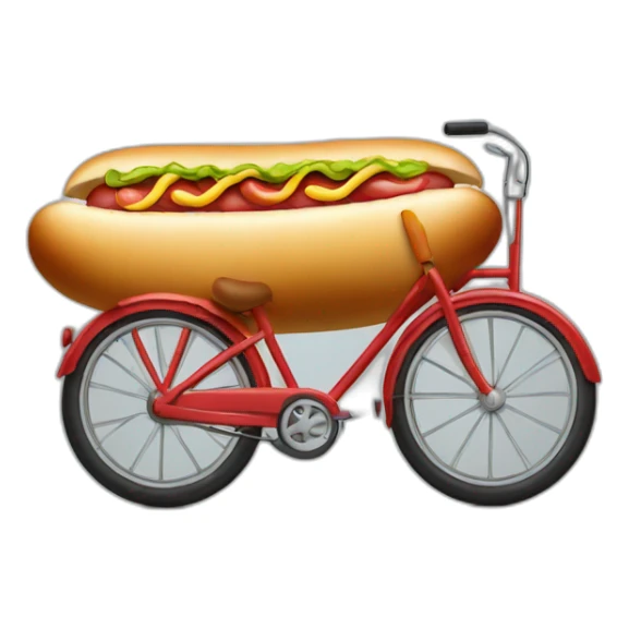 Hotdog bicycle sticker