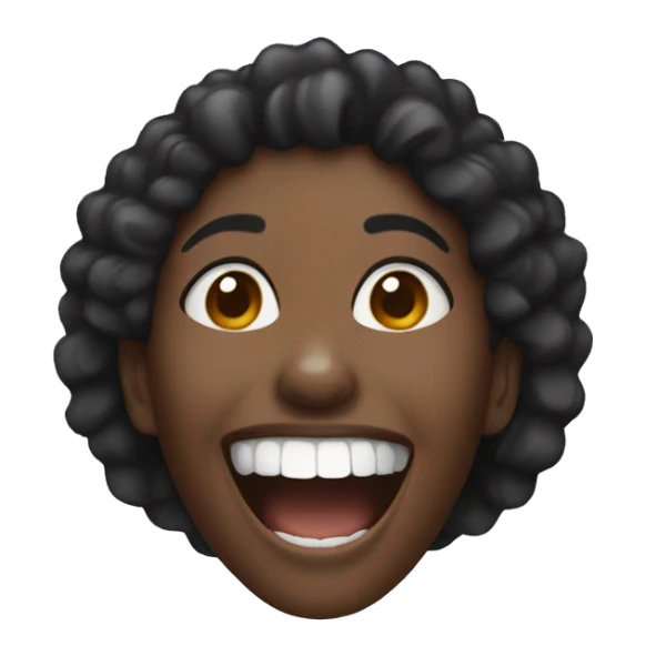 black girl laughing  sticker