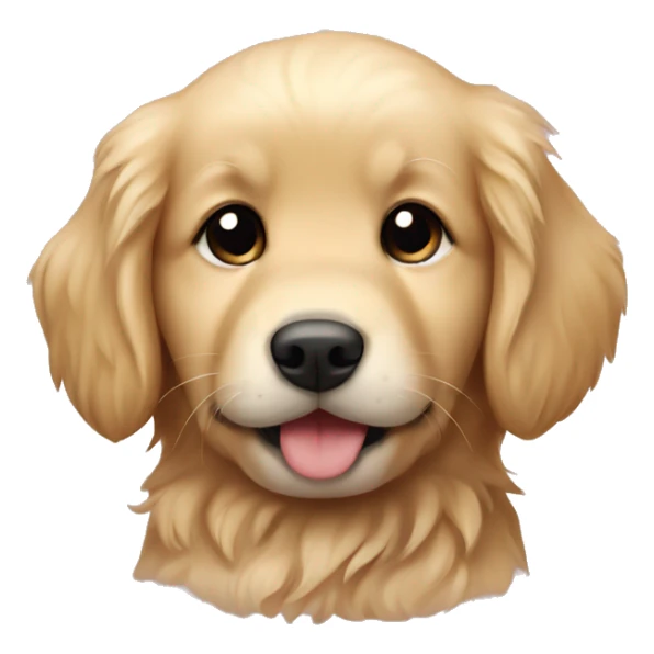 Sweet fluffy golden retriever puppy  sticker