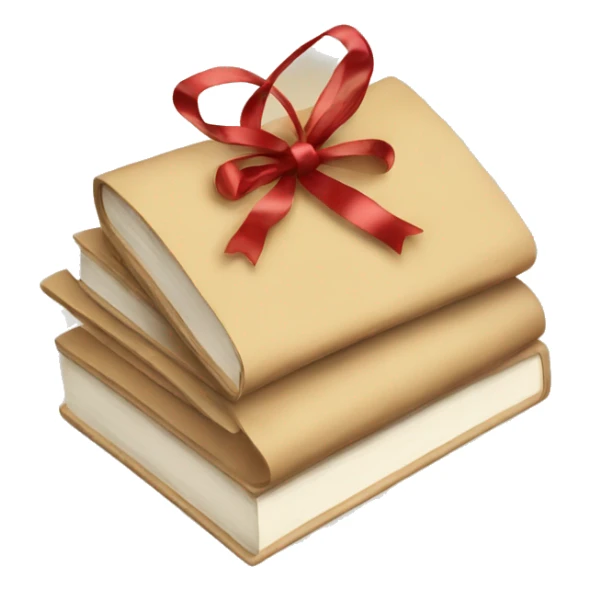 beautiful beige books under the christmas tree sticker