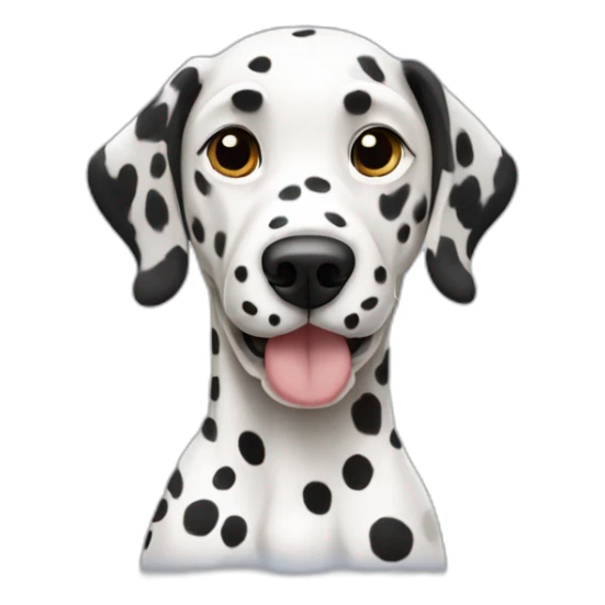 Dalmatian dog with bone in mouth sticker