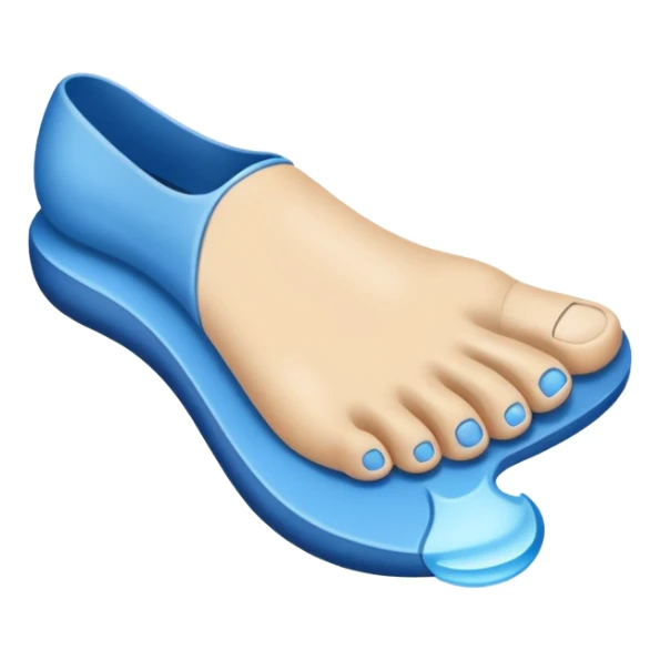 Broken toe that is black and blue and swollen sticker