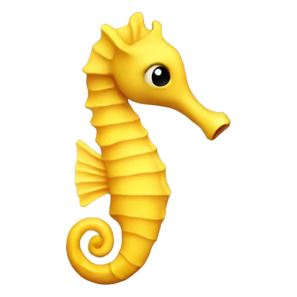 Very sad yellow seahorse sticker