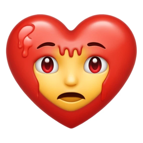 Nervous love emoji sticker