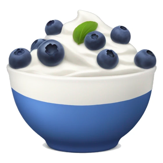 yogurt and blueberries bowl sticker