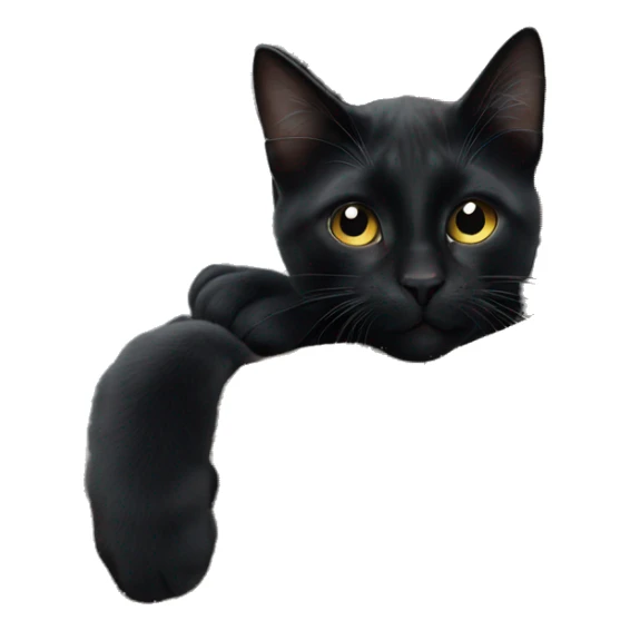 black cat hanging on beautiful woman's arms sticker